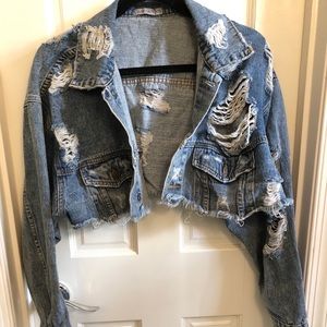 LF cropped jean jacket